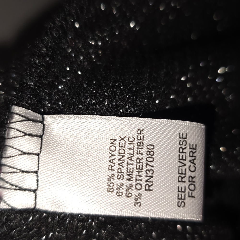 CATO Black Silver Metallic Lightweight Sweater Womens Size 18/20W - Picture 7 of 11